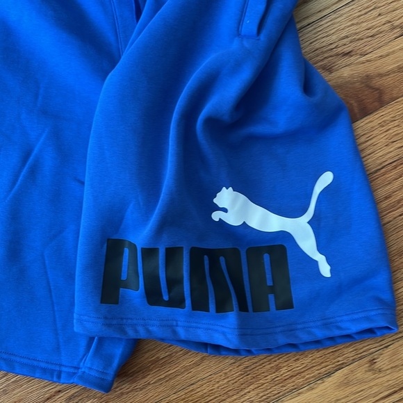 - Puma shorts , tags, blue with black writing - Picture 2 of 2